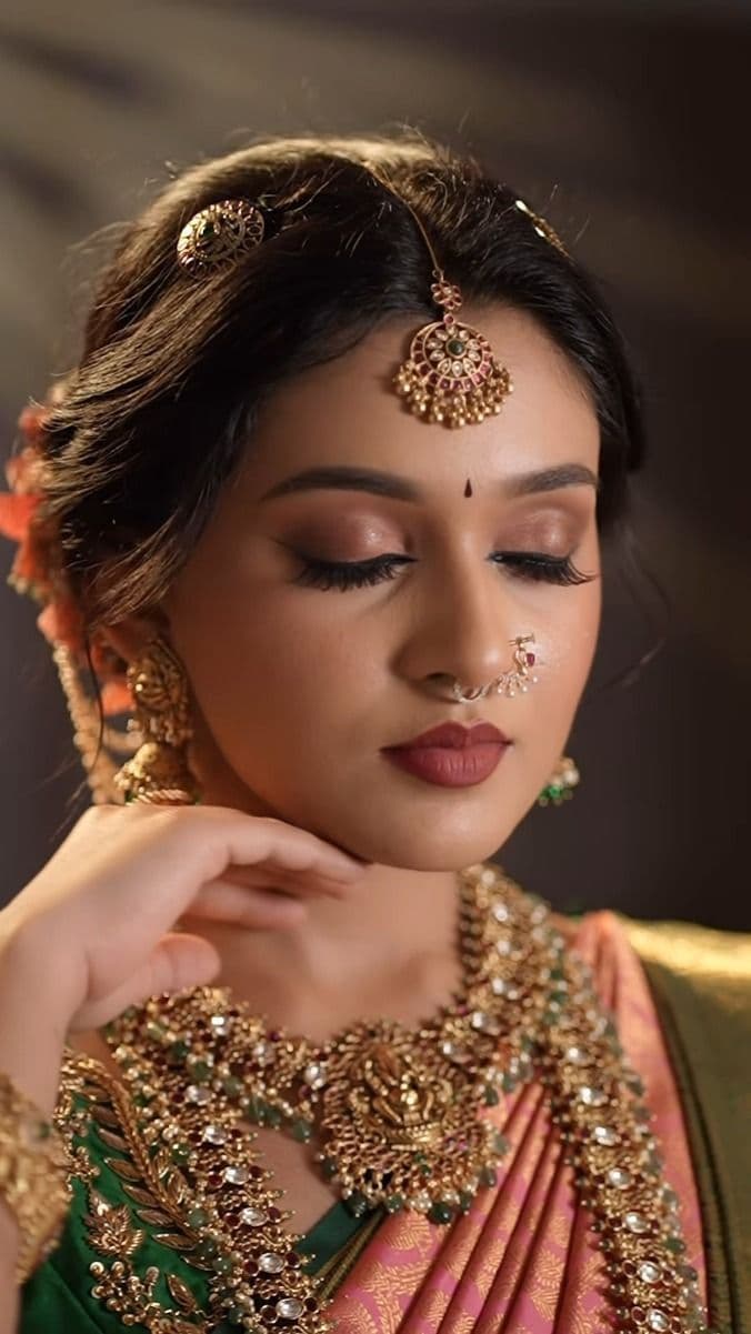 reception makeup transformation