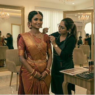 Reception Makeup Final Touches